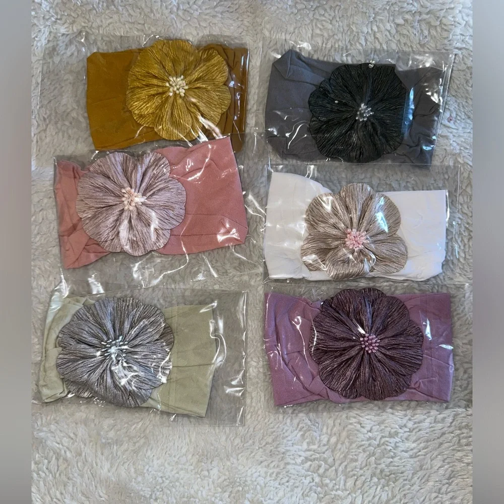 New 6 pack baby girl headbands